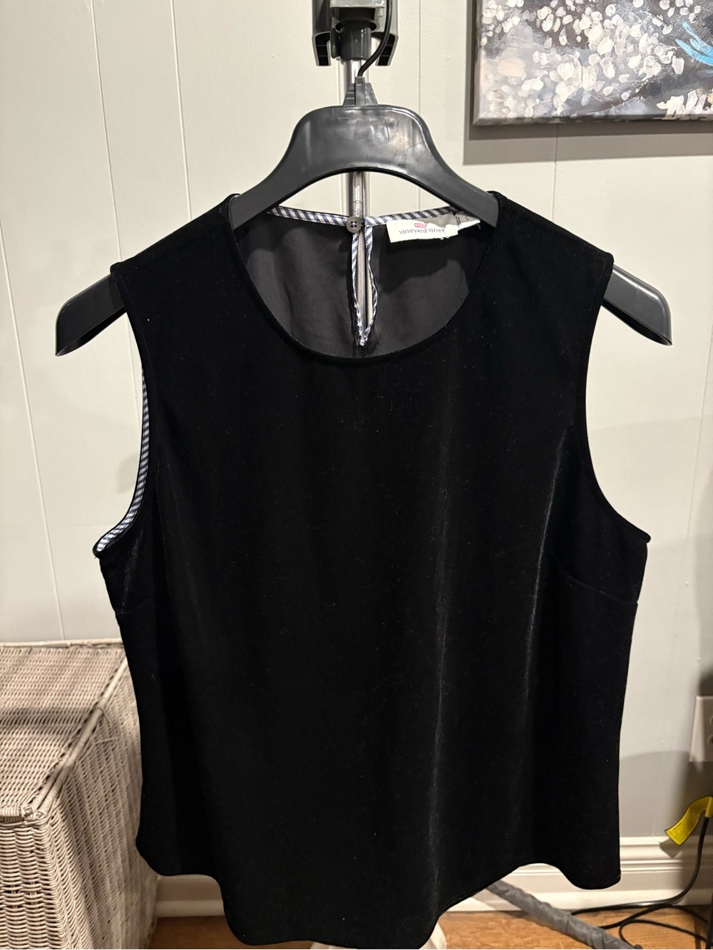 Vineyard Vines Black Velvet Shell Top